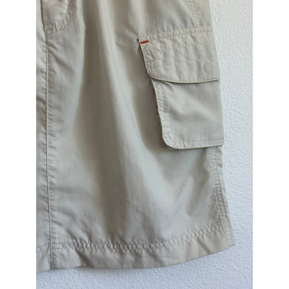 VTG Columbia Cargo Mini Skirt Beige Nylon Granolacore Hiking Utility Gorpcore S - Picture 4 of 9